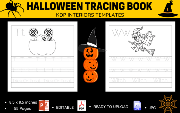 Download ABC Halloween Tracing Coloring Book KDP - Tracing Collection