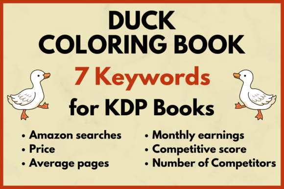 Download Duck Coloring Book KDP Keyword Research - Premium Bundle