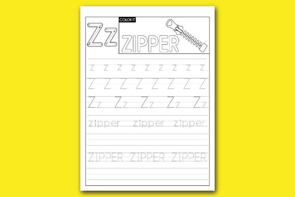 Download Alphabet Writing &amp; Tracing Activities Z - Tracing Collection