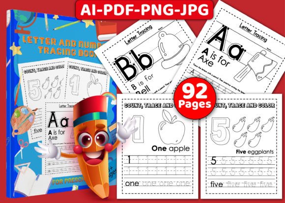 Download Letter &amp; Number Tracing Book with Cover - Tracing Collection