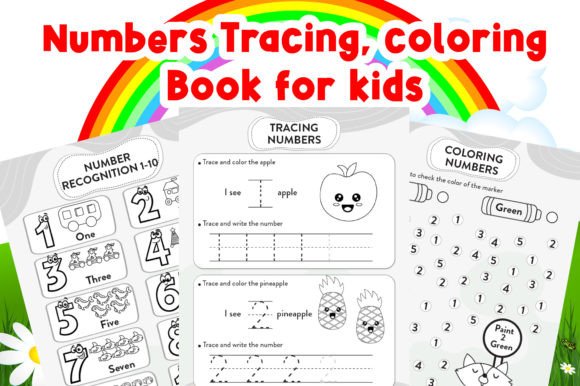 Download Numbers Tracing, Coloring Book for Kids - Tracing Collection