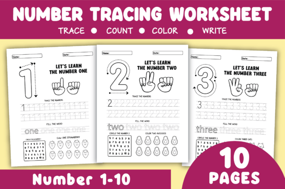 Download Number Tracing Math Workbook - Tracing Collection