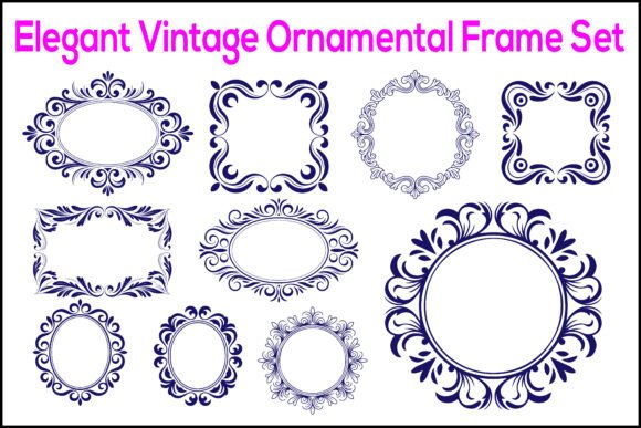 Download Elegant Vintage Ornamental Frame Set - Ornamental Collection