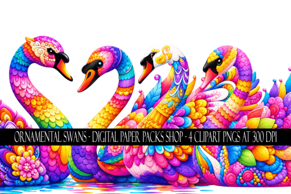 Download Ornamental Swan Clipart - Ornamental Collection