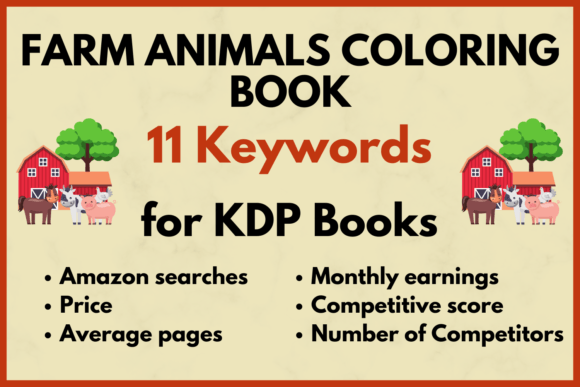 Download Farm Animals Coloring Book KDP Keywords - Premium Resources