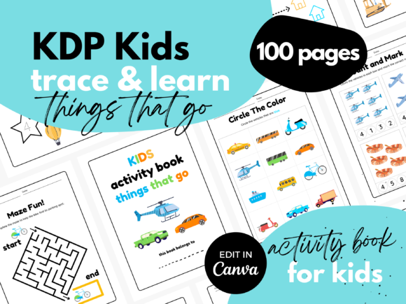 Download Kids Tracing Activities ♥ Things That Go - Tracing Collection